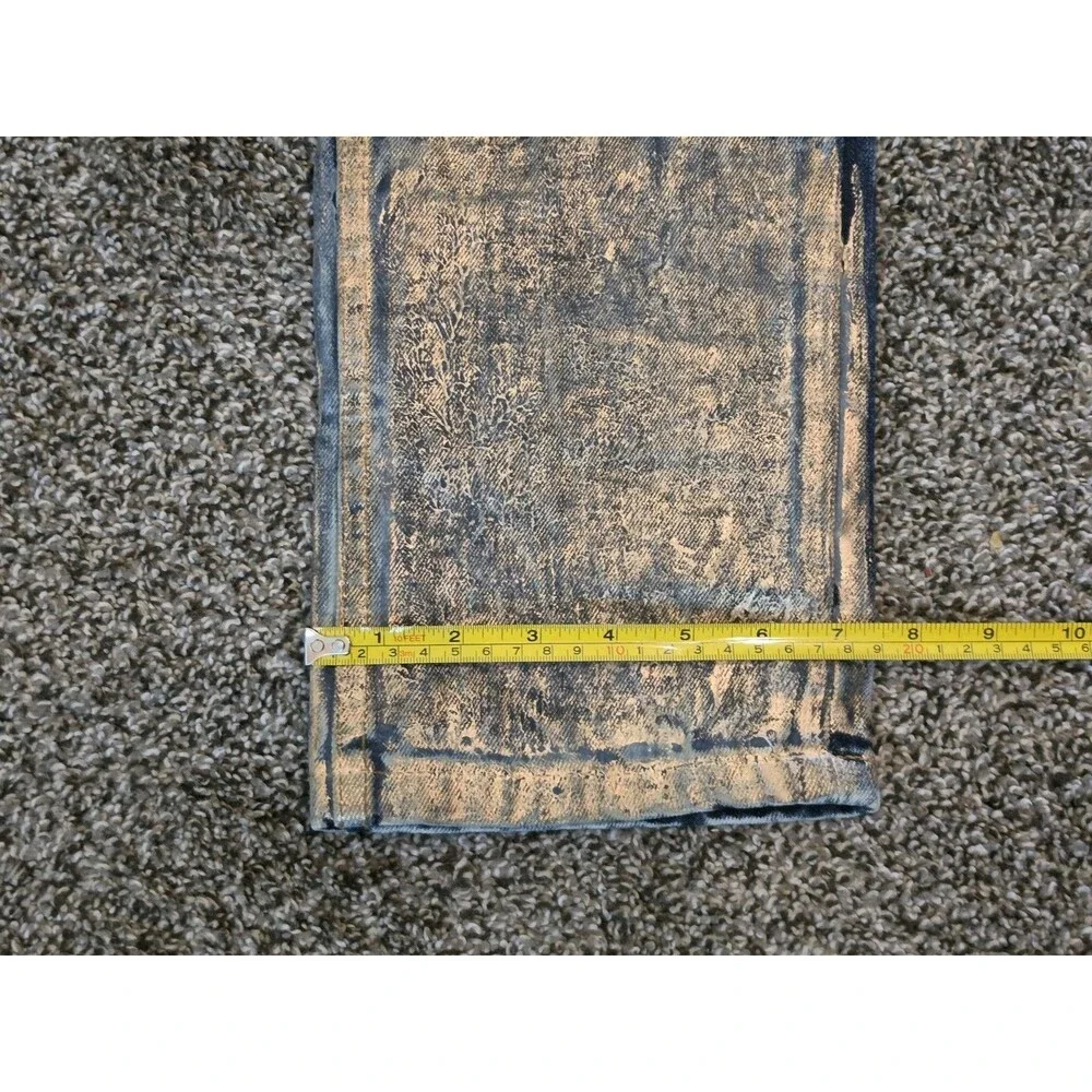 Heritage America 1776 Denim Distillery Men Jeans Gold Paint Splatter 34x33